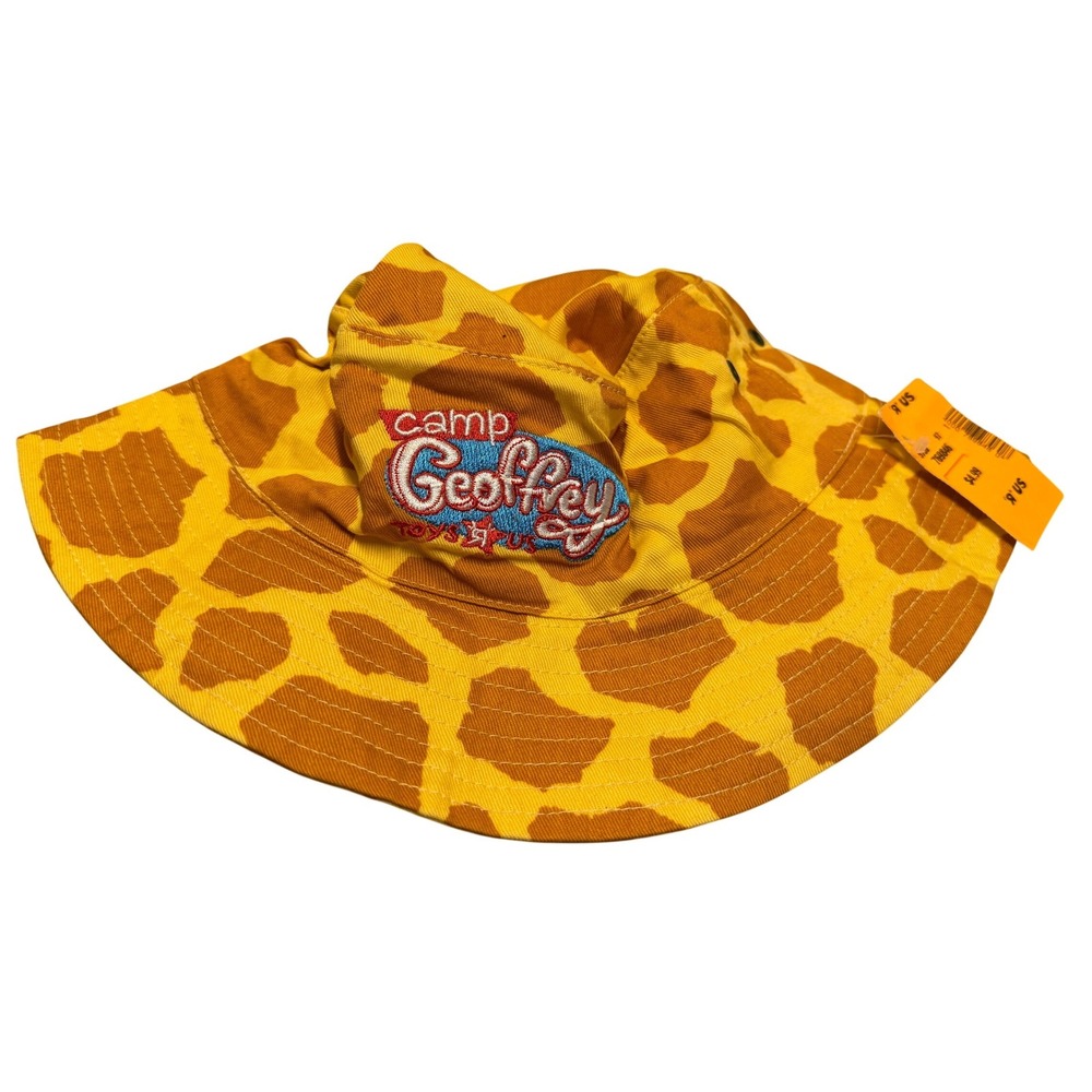 Toys R Us Camp Geoffrey Giraffe Print Bucket Hat Vintage 2003 Child Size 4-8 NWT - Picture 1 of 7